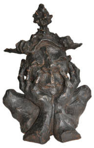LE PENSEUR Jean-pierre Horiot artiste sculpteur sculpture terre cuite